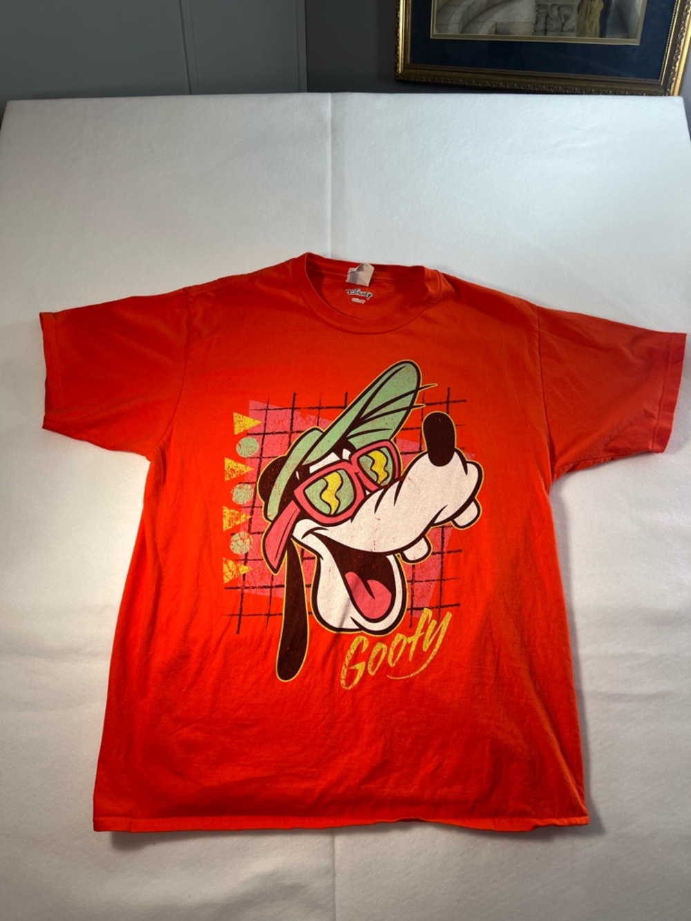 Disney Goofy Graphic T-Shirt Orange Size-L